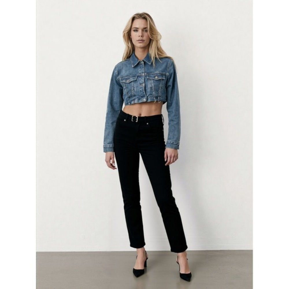 Reformation‎ Jeans Women Sz 28x28  Black Button Fly High Rise Seattle Wash